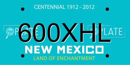 600XHL New Mexico License Plate