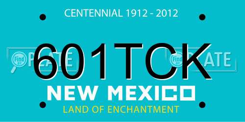 601TCK New Mexico License Plate