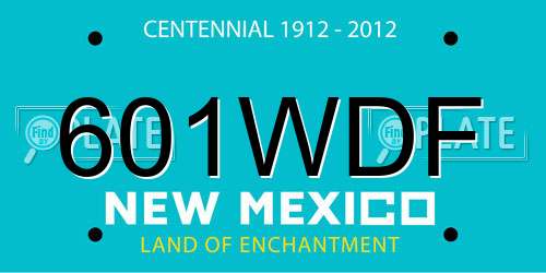 601WDF New Mexico License Plate