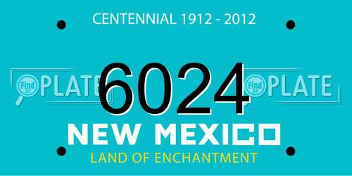 6024 New Mexico License Plate