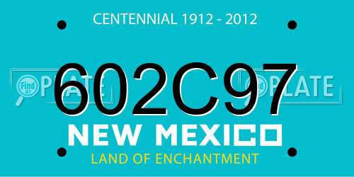 602C97 New Mexico License Plate