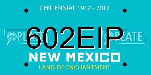602EIP New Mexico License Plate