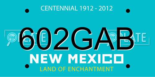 602GAB New Mexico License Plate