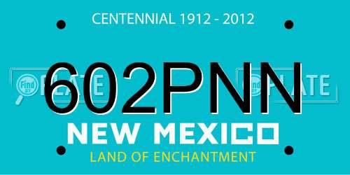 602PNN New Mexico License Plate