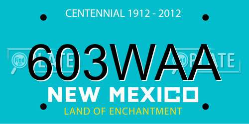 603WAA New Mexico License Plate