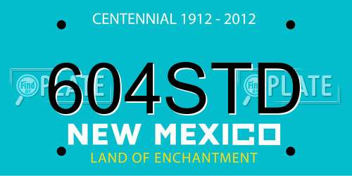 604STD New Mexico License Plate
