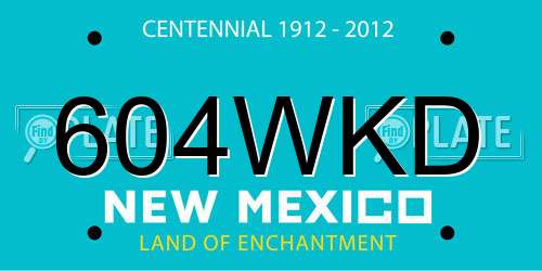 604WKD New Mexico License Plate