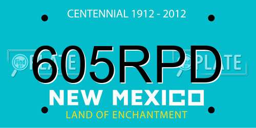605RPD New Mexico License Plate
