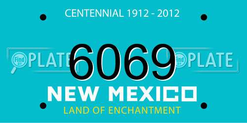 6069 New Mexico License Plate