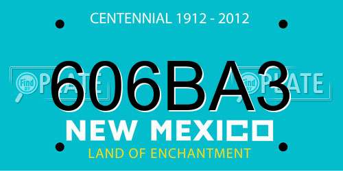 606BA3 New Mexico License Plate