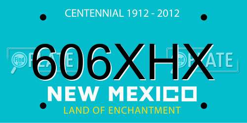 606XHX New Mexico License Plate