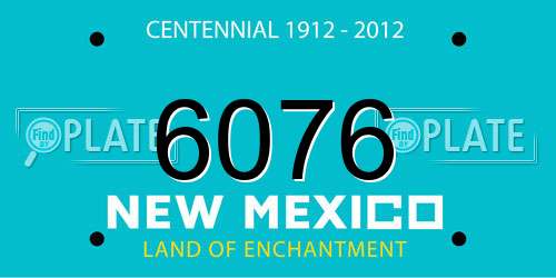 6076 New Mexico License Plate