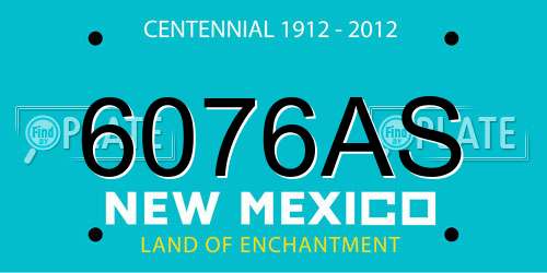 6076AS New Mexico License Plate