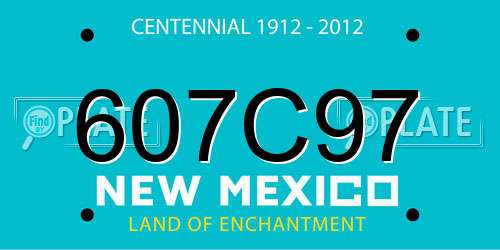 607C97 New Mexico License Plate