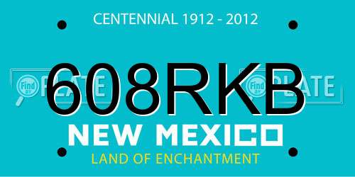 608RKB New Mexico License Plate