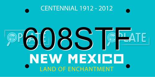 608STF New Mexico License Plate