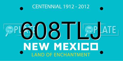 608TLJ New Mexico License Plate