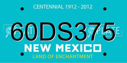 60DS375 New Mexico License Plate