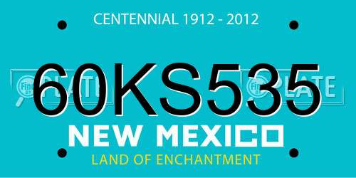 60KS535 New Mexico License Plate