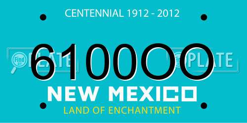 6100OO New Mexico License Plate