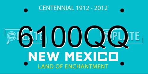 6100QQ New Mexico License Plate