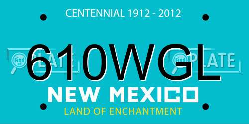 610WGL New Mexico License Plate