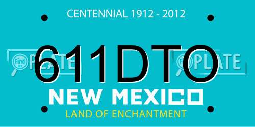 611DTO New Mexico License Plate