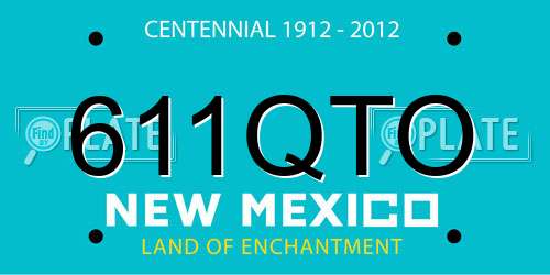 611QTO New Mexico License Plate