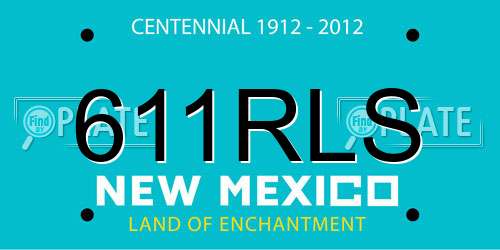 611RLS New Mexico License Plate