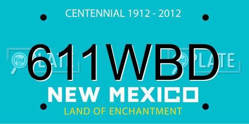 611WBD New Mexico License Plate