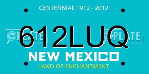 612LUQ New Mexico License Plate