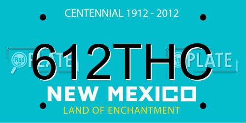 612THC New Mexico License Plate