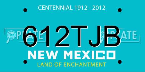 612TJB New Mexico License Plate