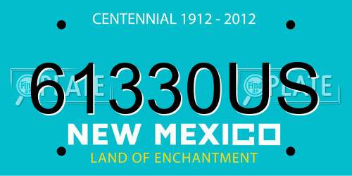 61330US New Mexico License Plate