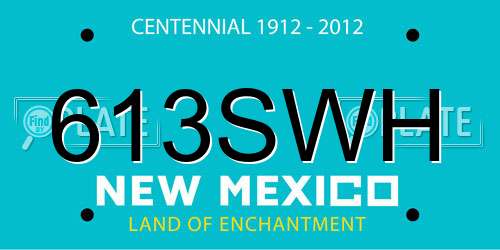 613SWH New Mexico License Plate