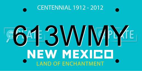 613WMY New Mexico License Plate