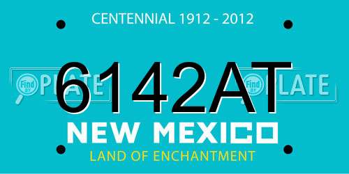 6142AT New Mexico License Plate