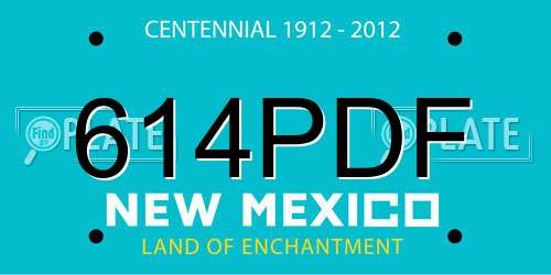 614PDF New Mexico License Plate