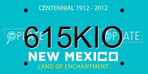 615KIO New Mexico License Plate