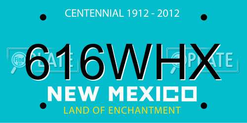 616WHX New Mexico License Plate