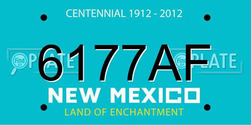 6177AF New Mexico License Plate