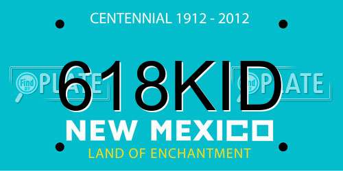 618KID New Mexico License Plate