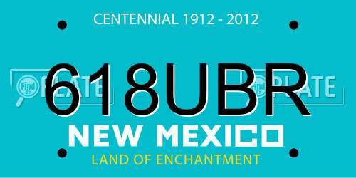618UBR New Mexico License Plate