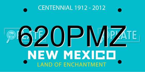 620PMZ New Mexico License Plate