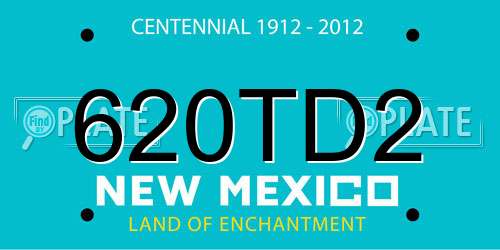 620TD2 New Mexico License Plate