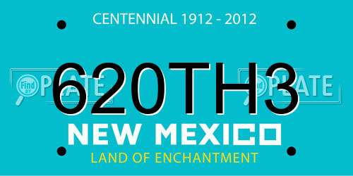 620TH3 New Mexico License Plate