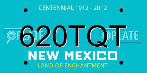 620TQT New Mexico License Plate