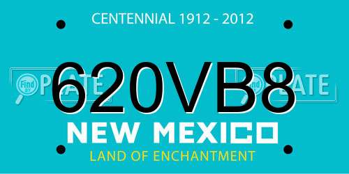620VB8 New Mexico License Plate