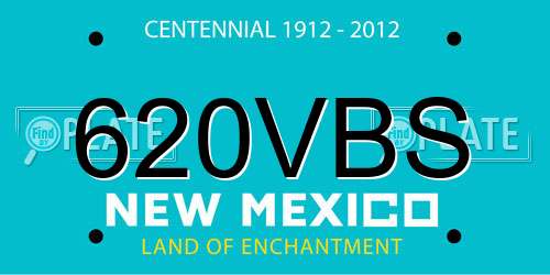 620VBS New Mexico License Plate