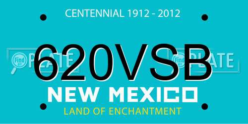 620VSB New Mexico License Plate